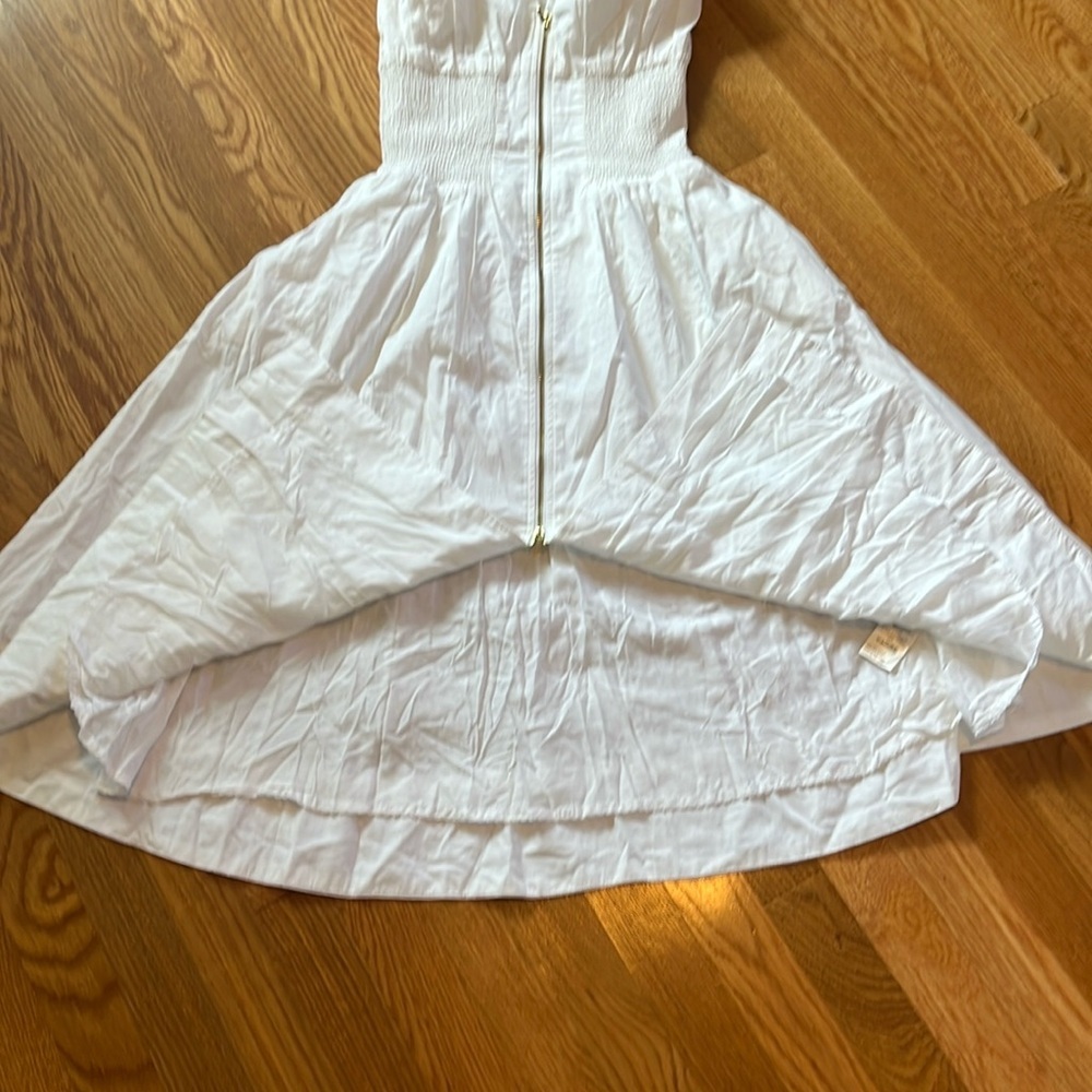 Anthropologie The Tommie Cap-Sleeve Smocked Front-Zip Shirt Dress Sz XS NWT FLAW - Picture 12 of 14